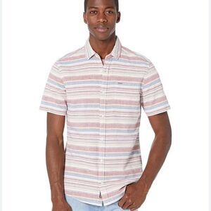 NWT Buffalo David Bitton Shirt Stipe Short Sleeve Size XL